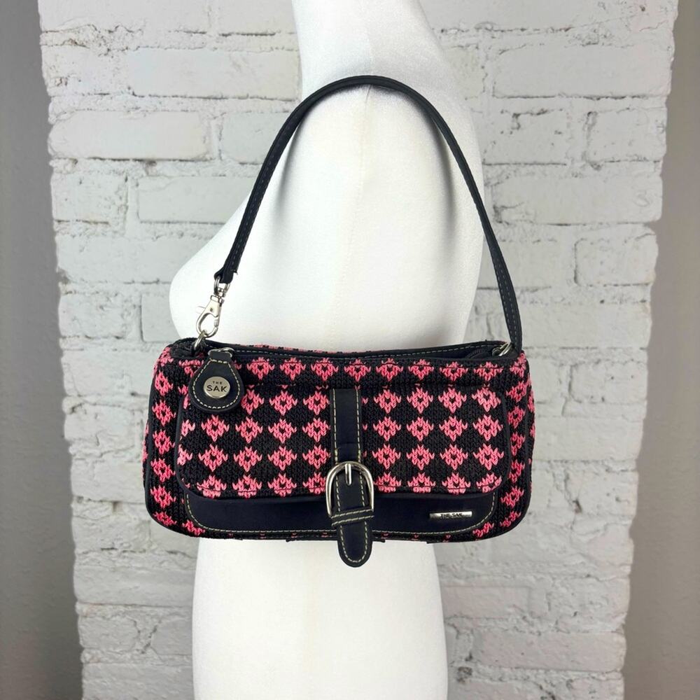 Vintage 90’s Y2K The Sak Crochet Wristlet Shoulder Bag